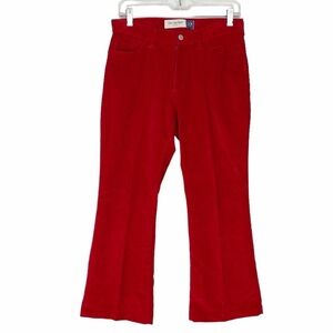 Vintage Y2K Low Rise Corduroy Flare Pants Gap Size 8 Micro Stretch Red